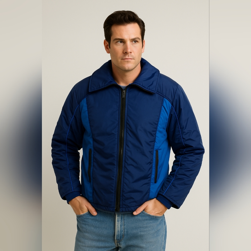 VTG 80s Topher Blue Ski Puffer Jacket Stranger Things Hopper Aesthetic Medium